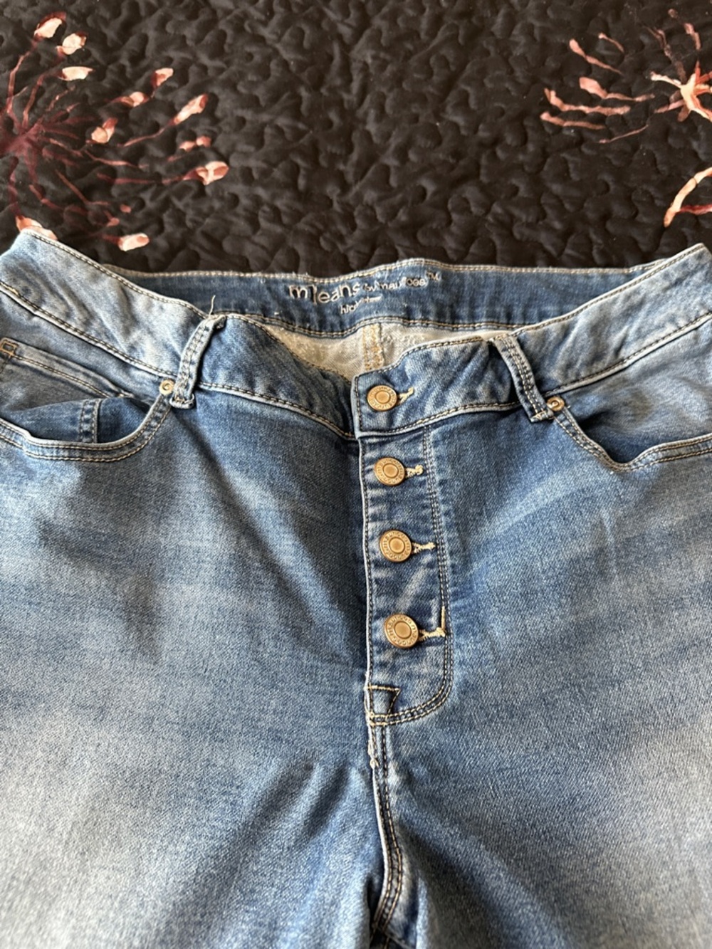 Maurices Faded Light Blue High-Rise Button-Fly Jeans